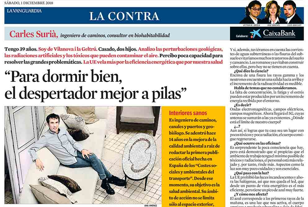 La Vanguardia entrevista Carles Surià en La Contra