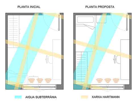 plànol geopatològic d'un habitatge