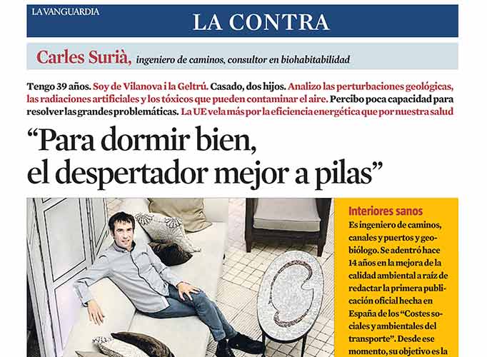 Carles Surià a La Contra de La Vanguardia